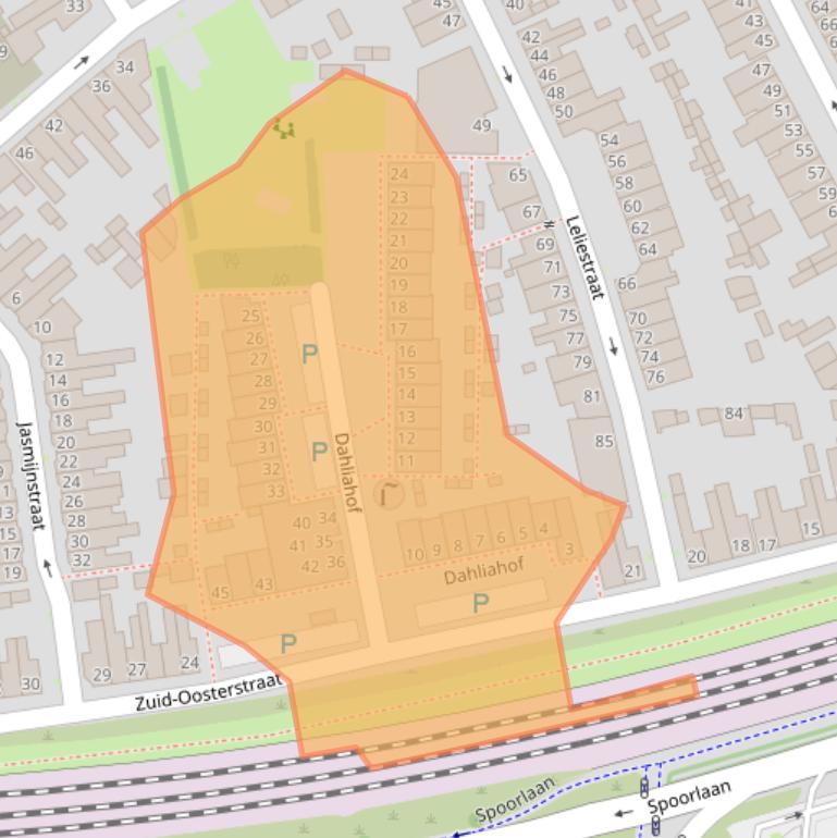 Kaart van postcodegebied 5014AV.
