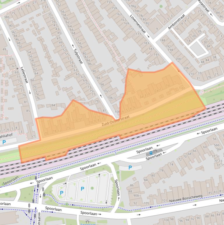 Kaart van postcodegebied 5014BA.