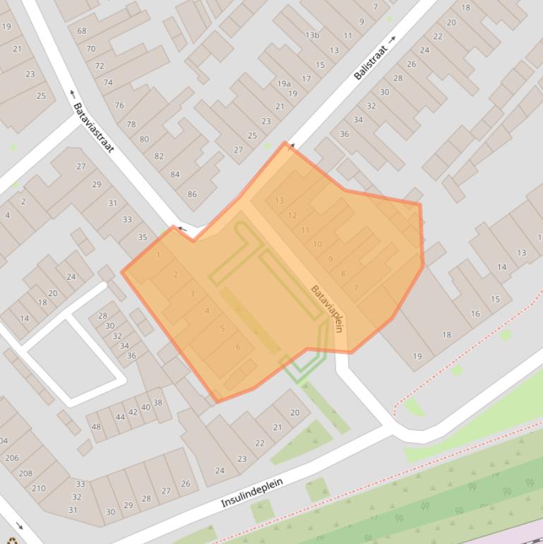 Kaart van postcodegebied 5014BE.