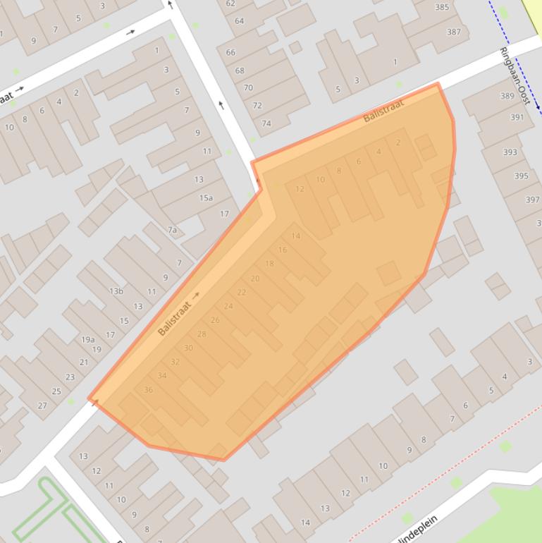 Kaart van postcodegebied 5014BH.