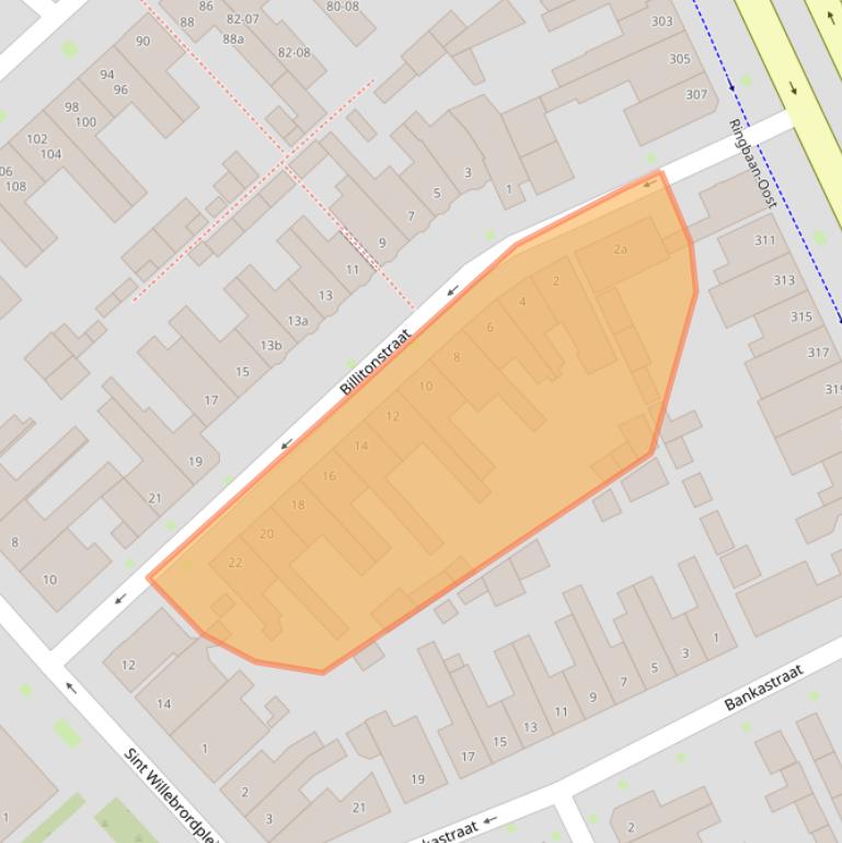 Kaart van postcodegebied 5014CC.