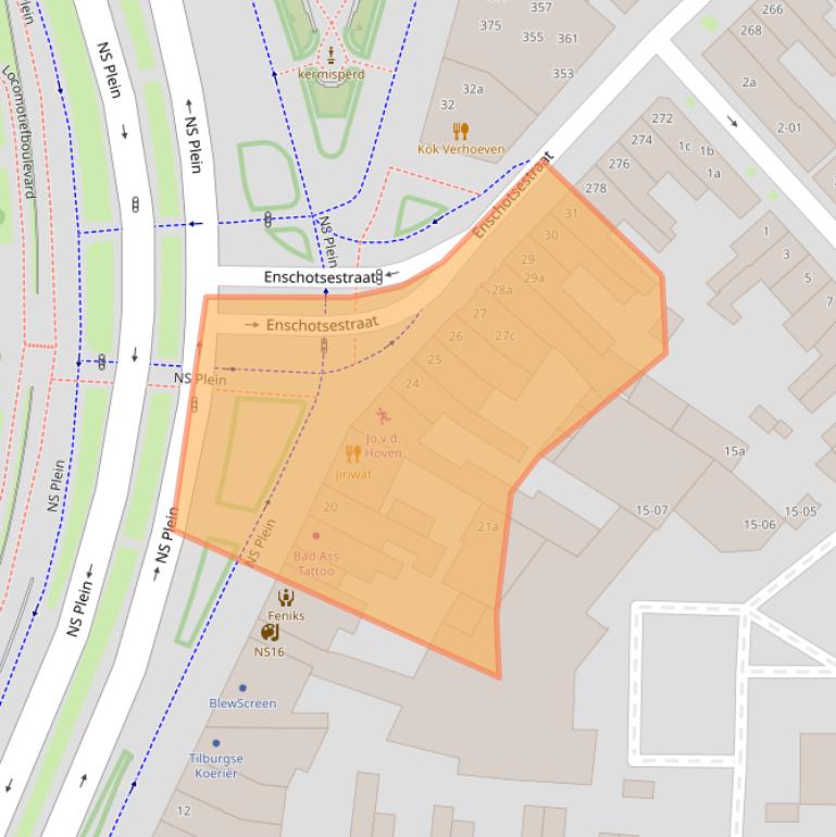 Kaart van postcodegebied 5014DB.