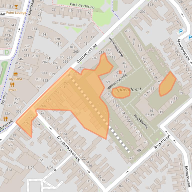Kaart van postcodegebied 5014DL.