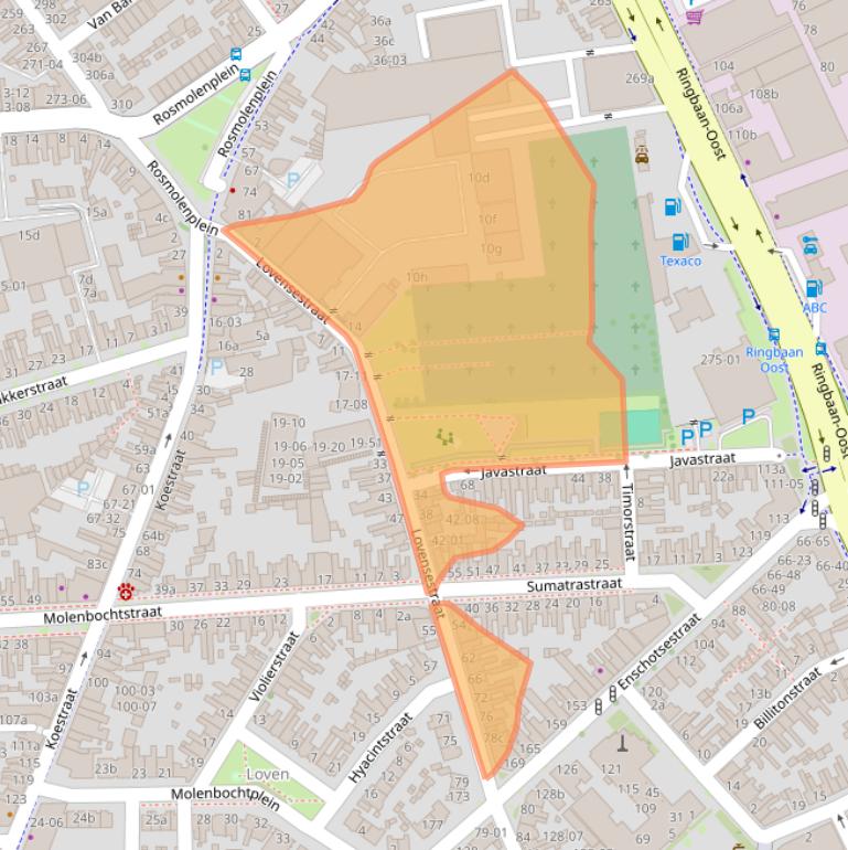 Kaart van postcodegebied 5014DS.
