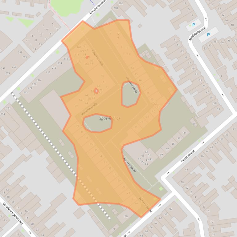 Kaart van postcodegebied 5014DX.