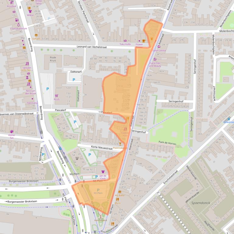 Kaart van postcodegebied 5014EC.