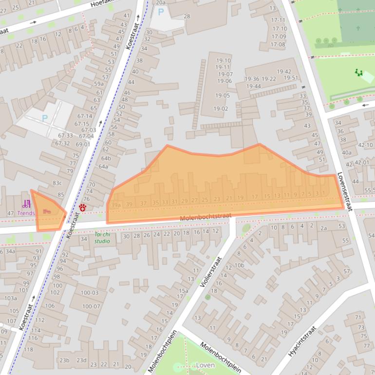 Kaart van postcodegebied 5014EM.