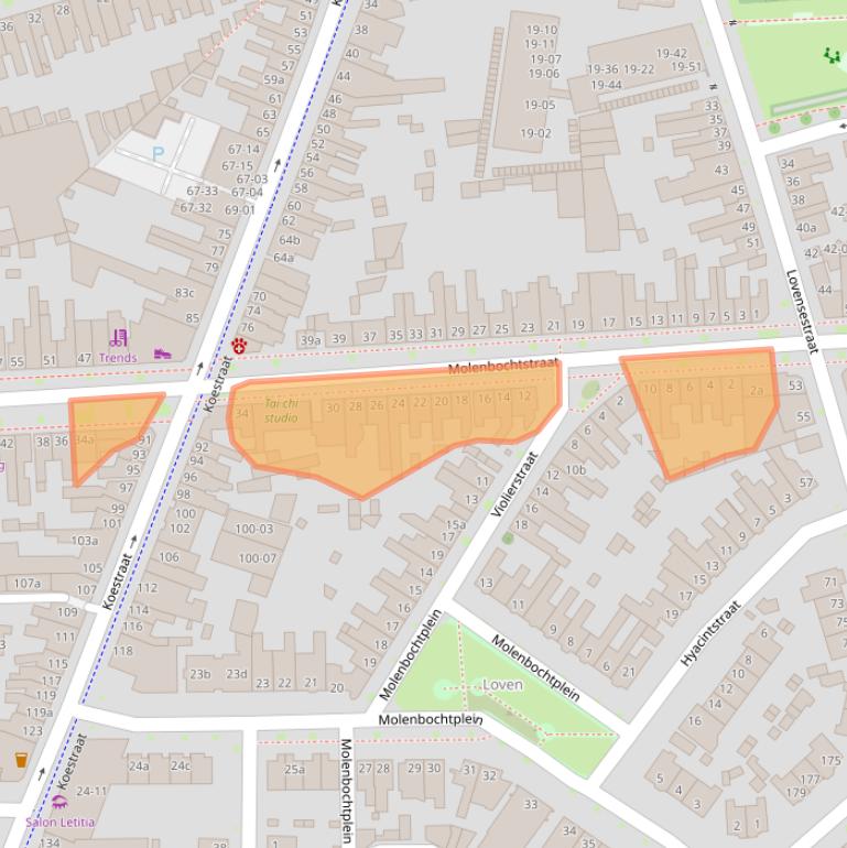 Kaart van postcodegebied 5014EP.