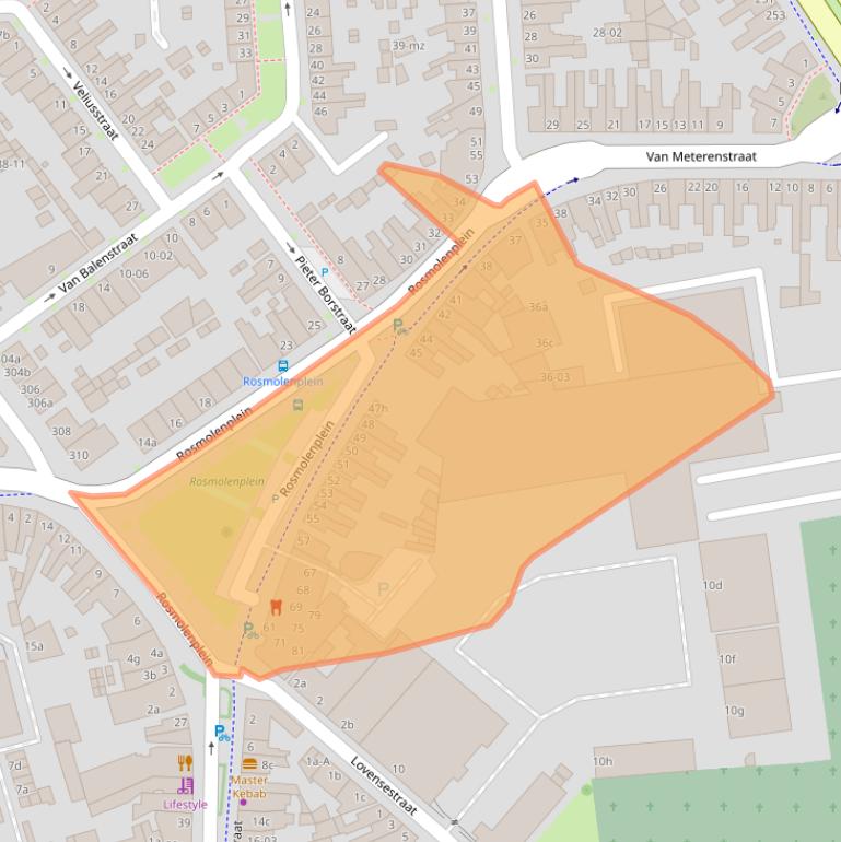 Kaart van postcodegebied 5014ET.