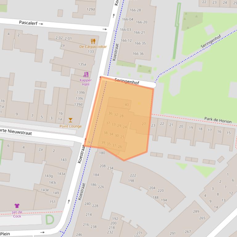 Kaart van postcodegebied 5014EZ.