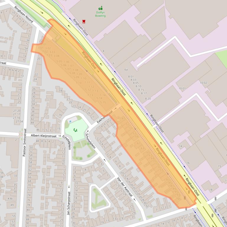 Kaart van postcodegebied 5014GA.