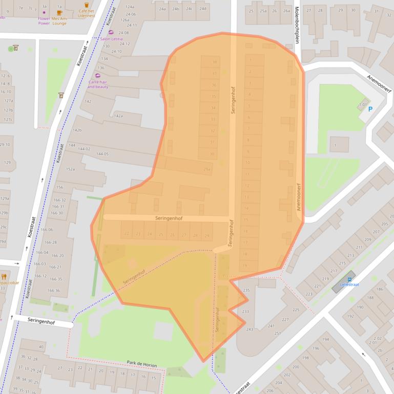 Kaart van postcodegebied 5014GZ.