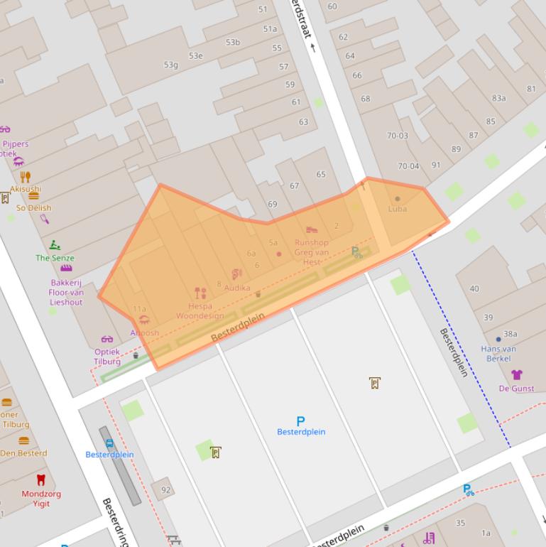 Kaart van postcodegebied 5014HN.