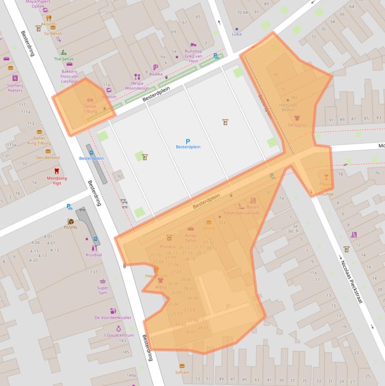 Kaart van postcodegebied 5014HP.