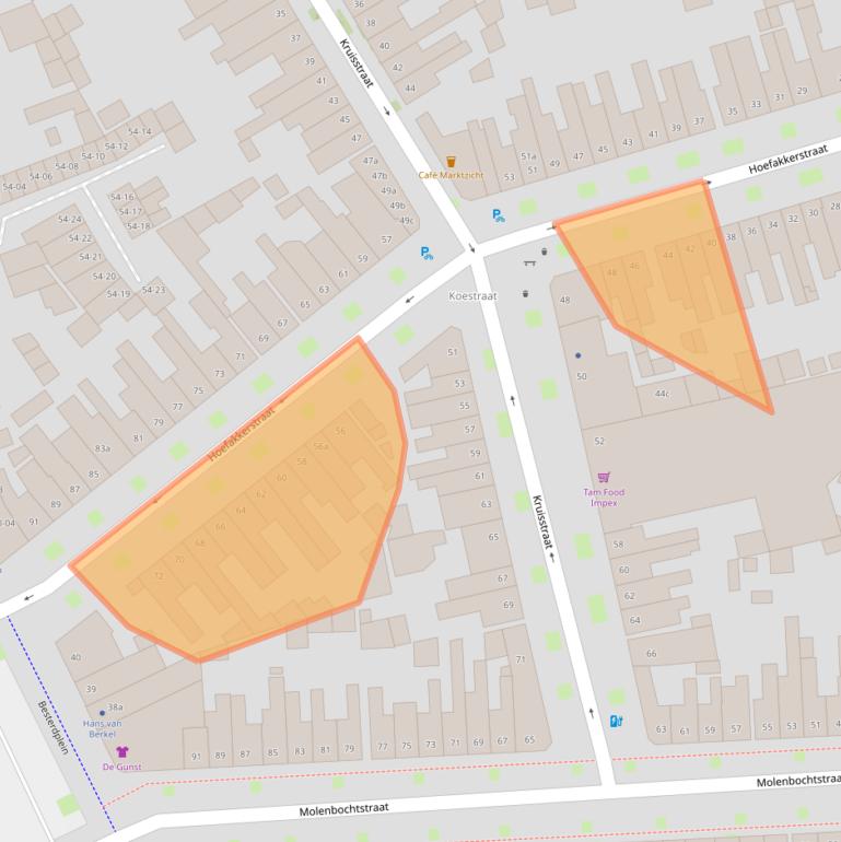 Kaart van postcodegebied 5014JD.
