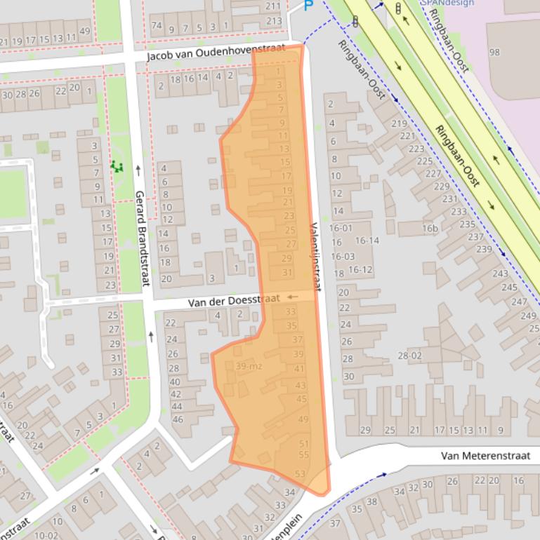 Kaart van postcodegebied 5014KE.