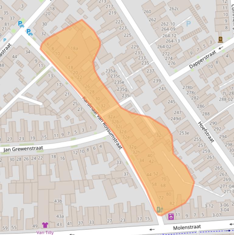 Kaart van postcodegebied 5014LK.