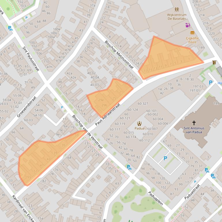 Kaart van postcodegebied 5014LN.