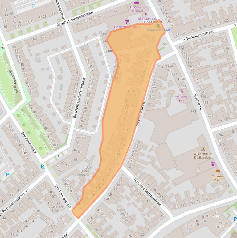 Kaart van postcodegebied 5014LT.