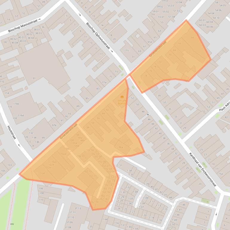 Kaart van postcodegebied 5014LX.