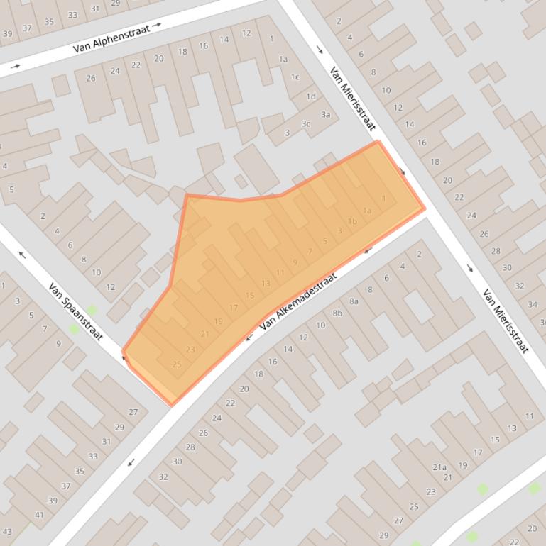 Kaart van postcodegebied 5014MJ.