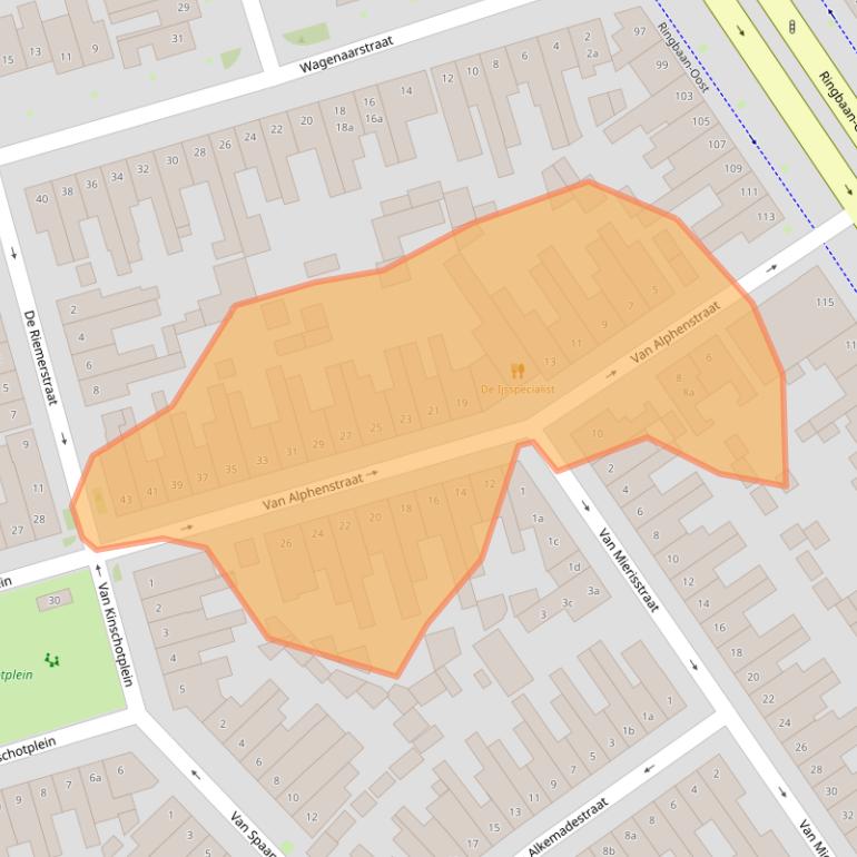 Kaart van postcodegebied 5014MS.