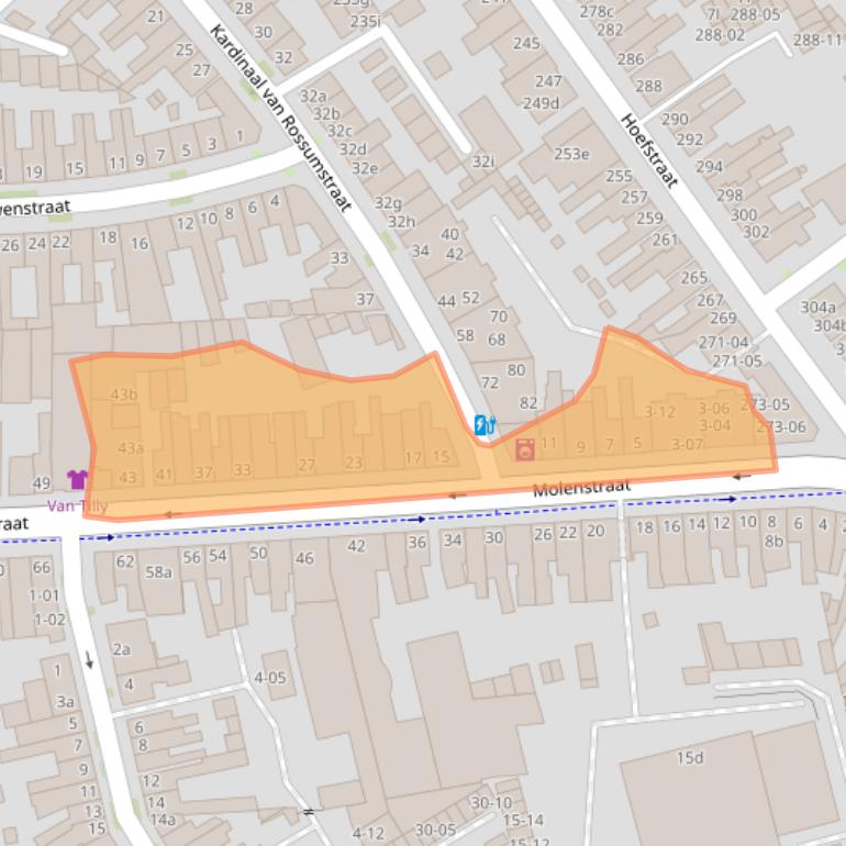 Kaart van postcodegebied 5014NA.