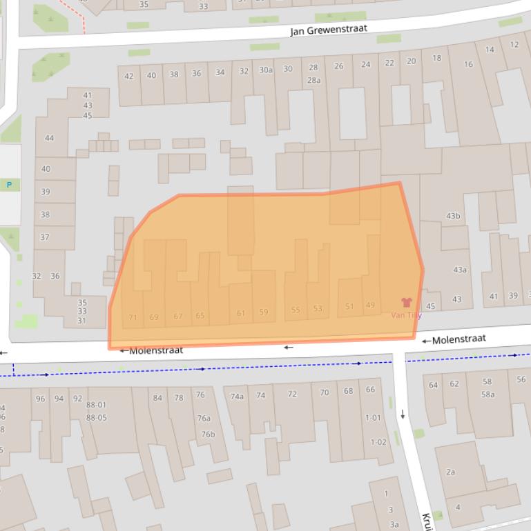 Kaart van postcodegebied 5014NB.