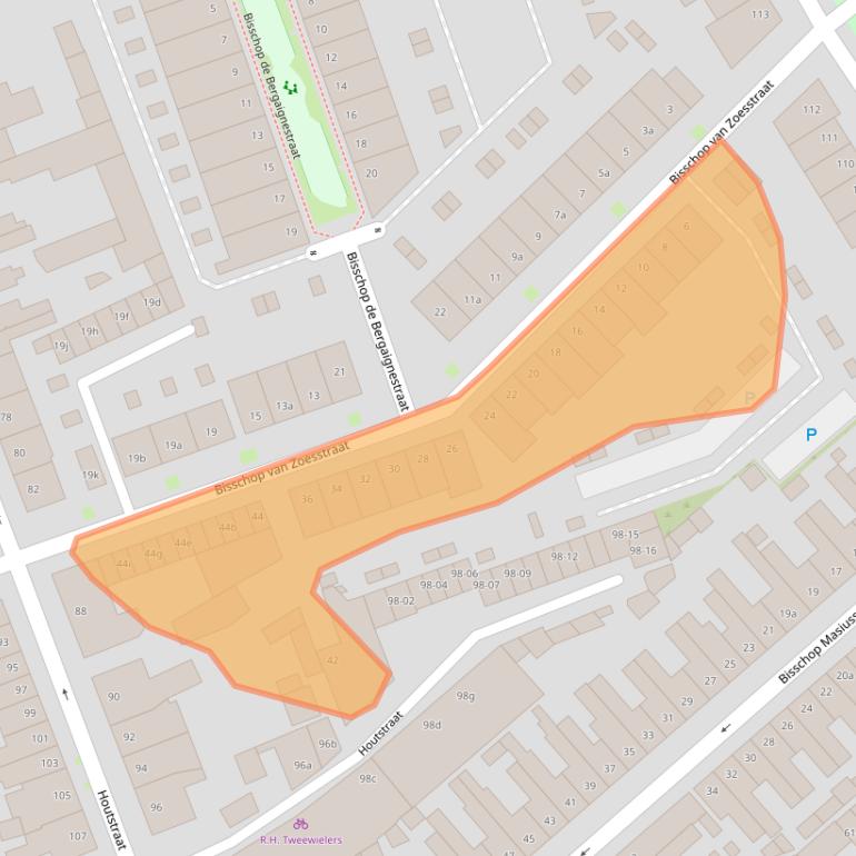 Kaart van postcodegebied 5014PD.