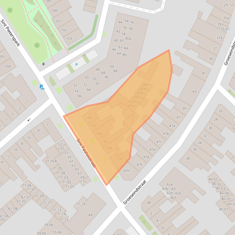 Kaart van postcodegebied 5014PG.