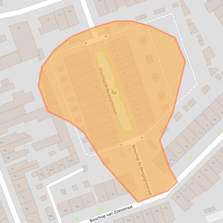 Kaart van postcodegebied 5014PJ.