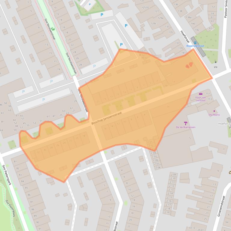 Kaart van postcodegebied 5014PK.