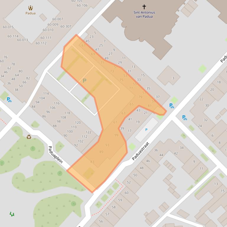 Kaart van postcodegebied 5014PX.