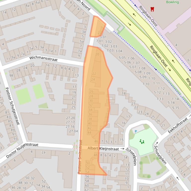 Kaart van postcodegebied 5014RJ.