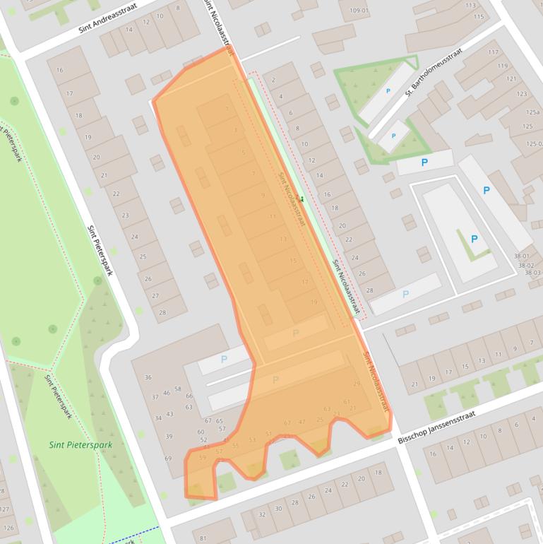 Kaart van postcodegebied 5014RR.