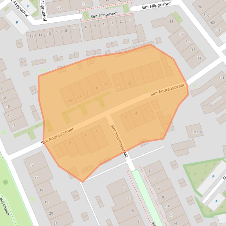 Kaart van postcodegebied 5014RX.