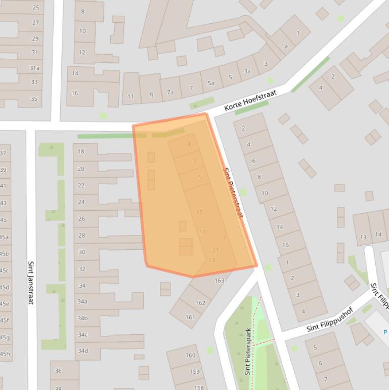 Kaart van postcodegebied 5014SB.