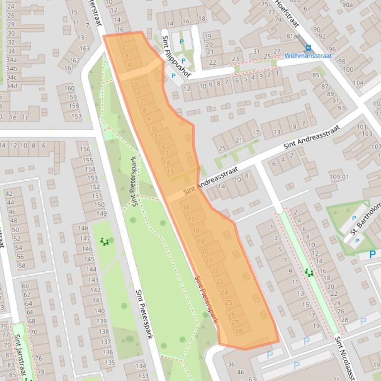 Kaart van postcodegebied 5014SJ.