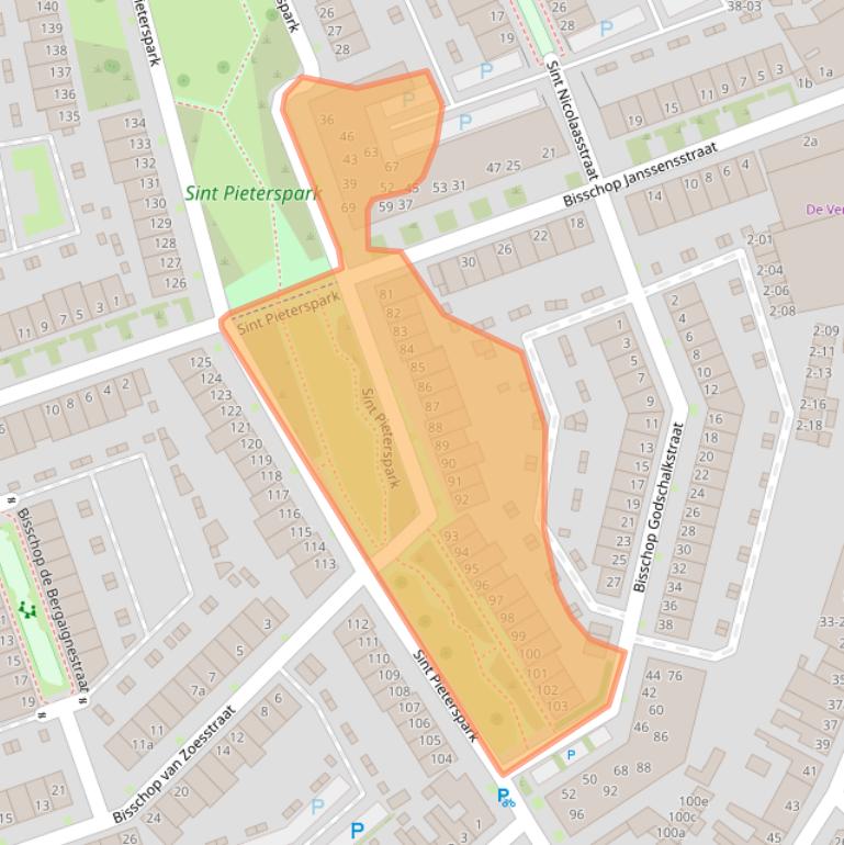 Kaart van postcodegebied 5014SK.
