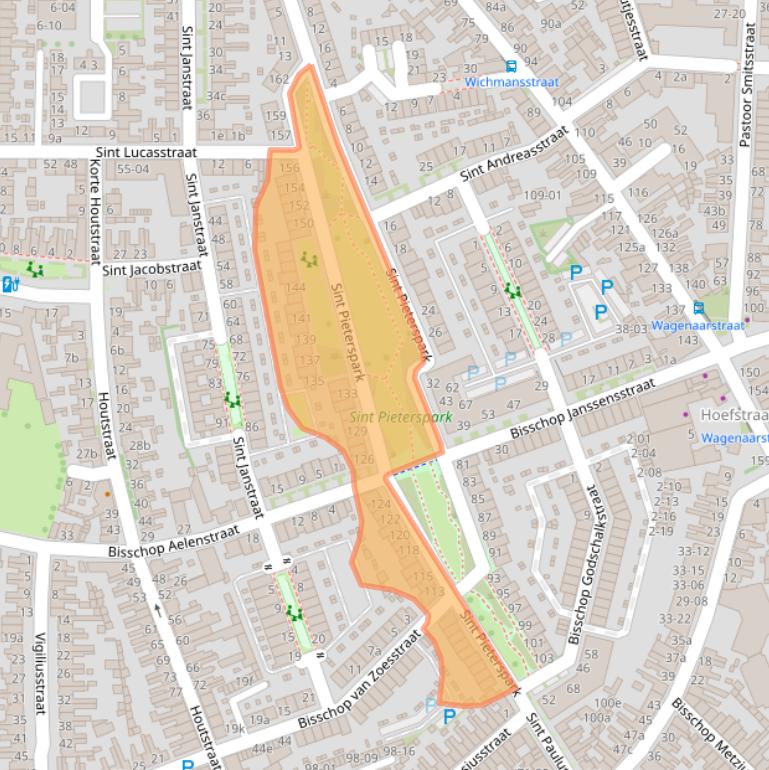 Kaart van postcodegebied 5014SL.
