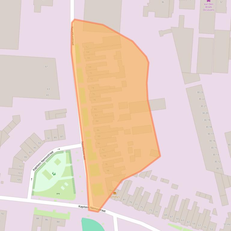 Kaart van postcodegebied 5015AP.