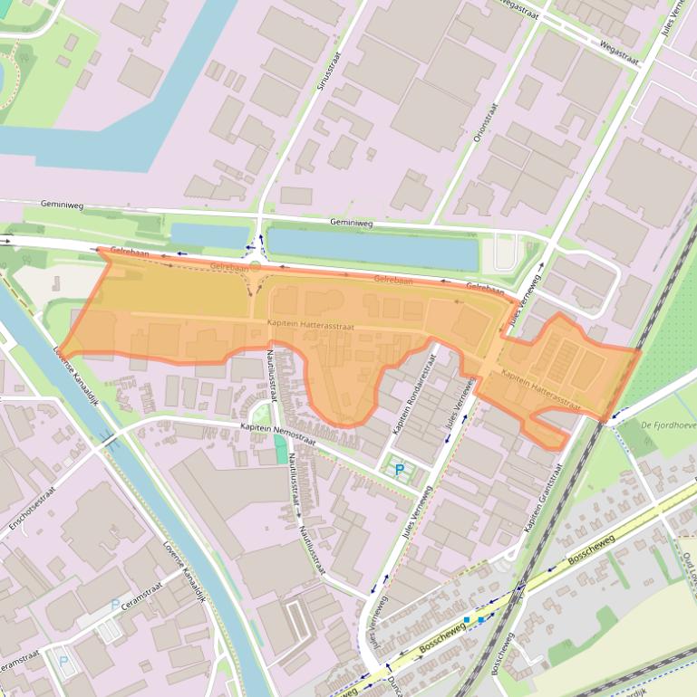 Kaart van postcodegebied 5015BB.