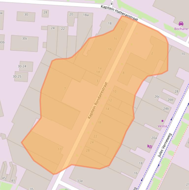 Kaart van postcodegebied 5015BC.