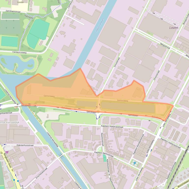 Kaart van postcodegebied 5015BP.