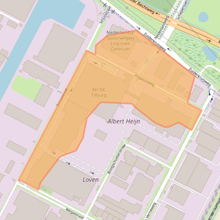 Kaart van postcodegebied 5015BZ.