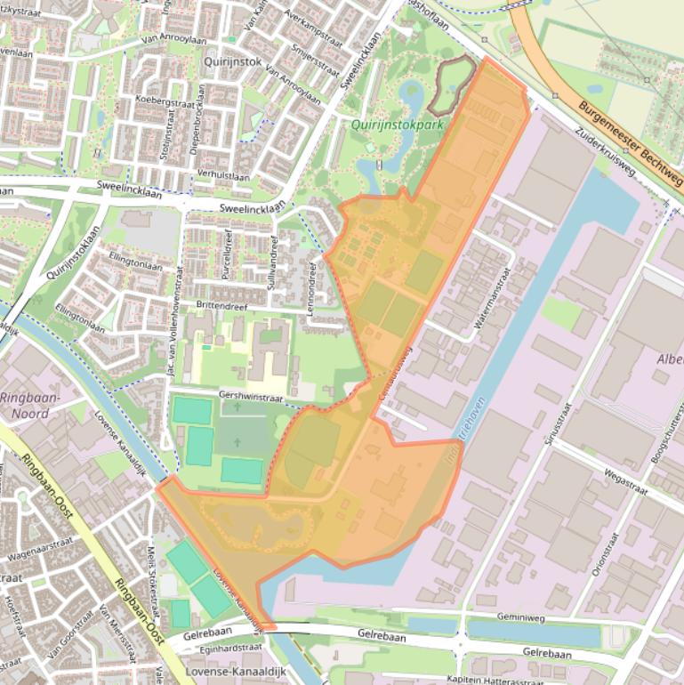 Kaart van postcodegebied 5015TA.