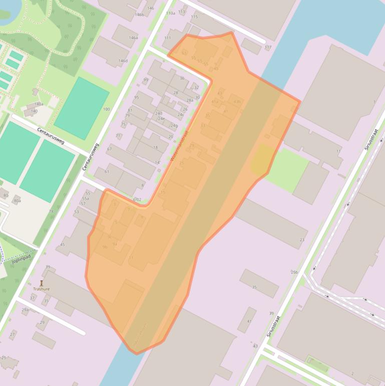 Kaart van postcodegebied 5015TG.