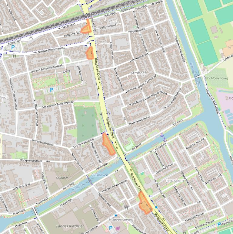 Kaart van postcodegebied 5017AA.