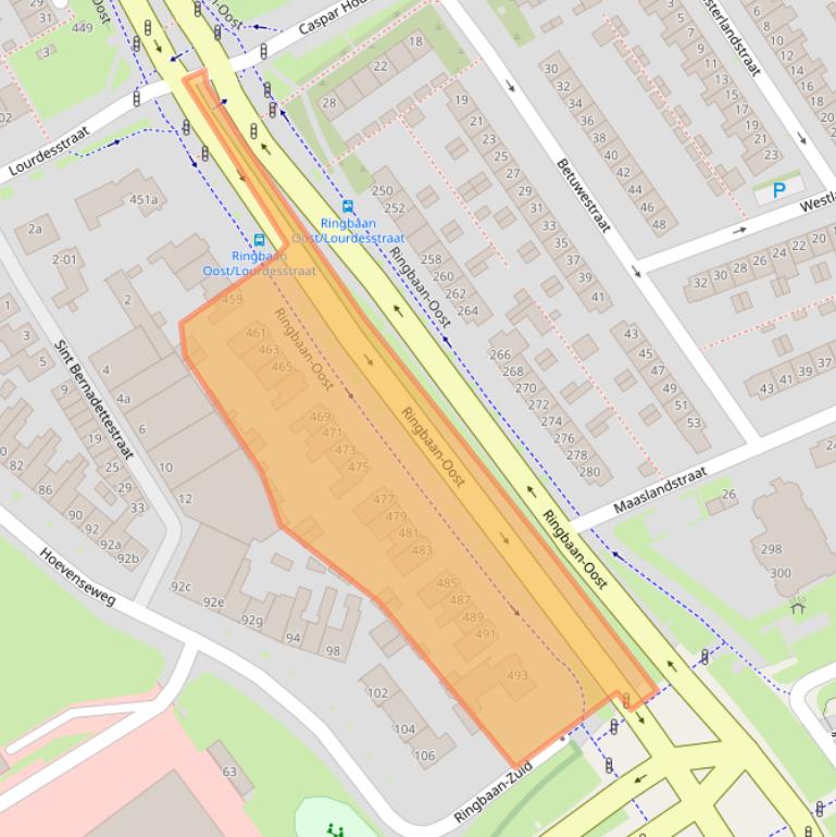 Kaart van postcodegebied 5017AB.