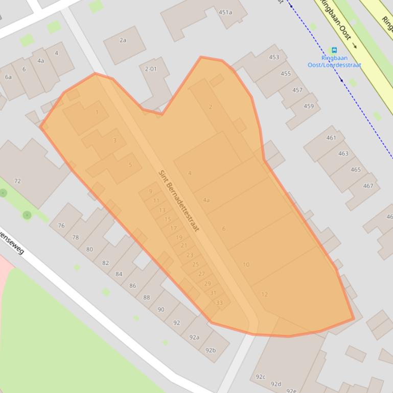 Kaart van postcodegebied 5017AC.